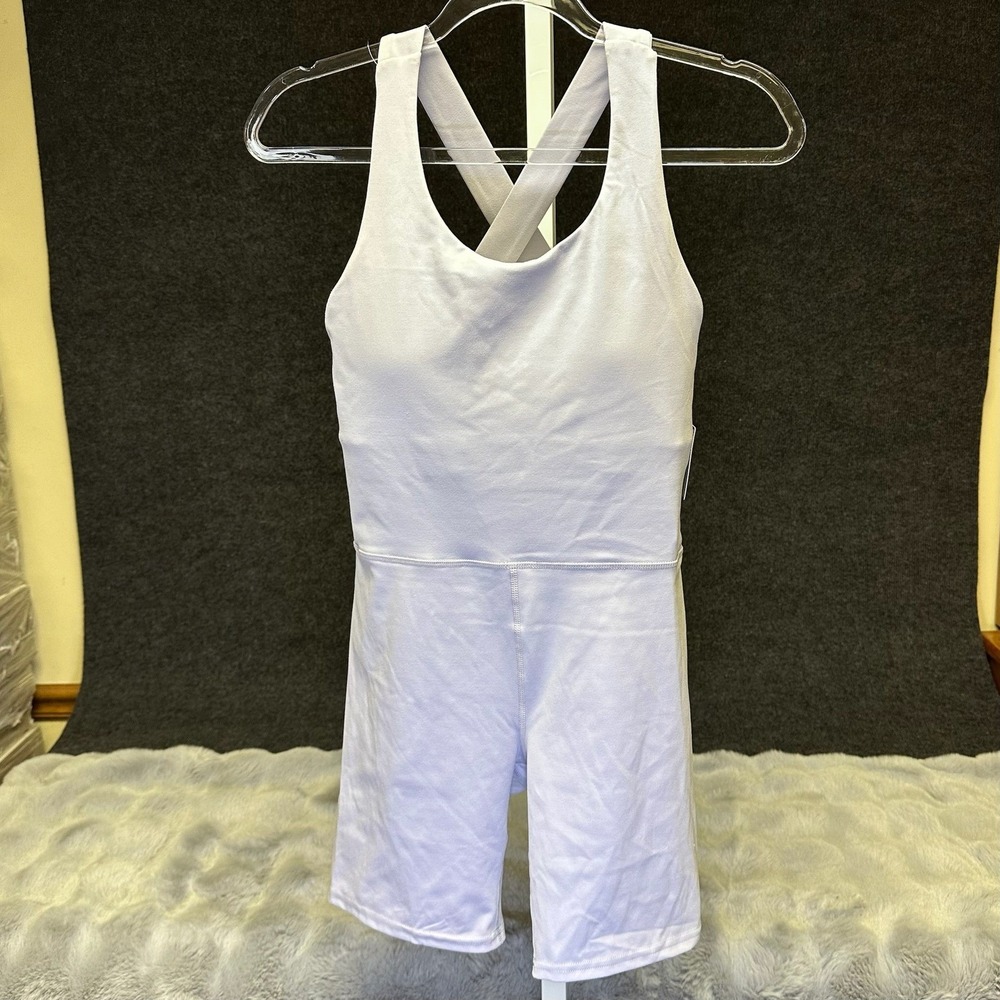 Laundry Shelli Segal Activewear Romper- Size: Medium; Lavender NWT‎ Crossback